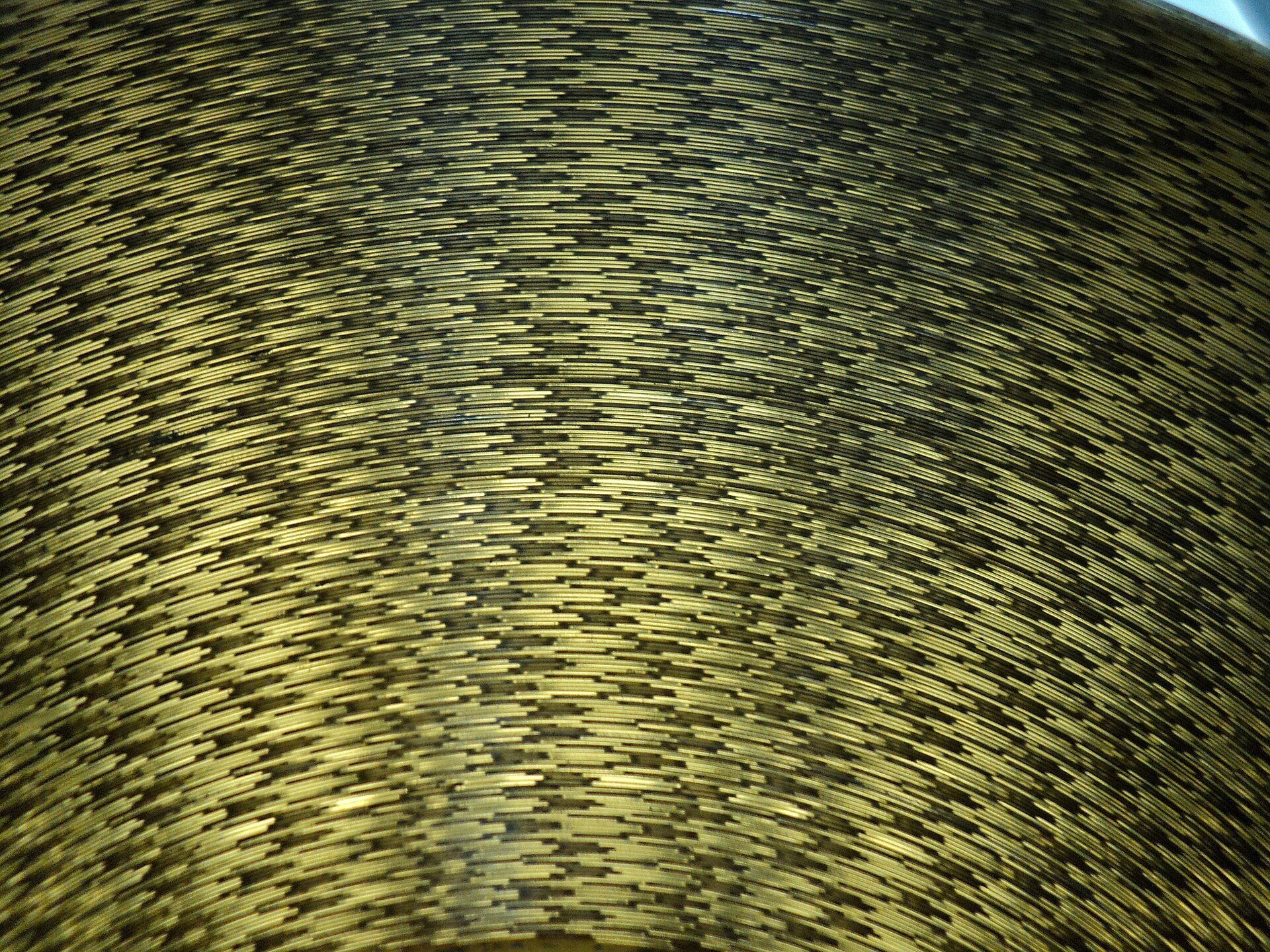 Close-up of a wound roll of 35mm film